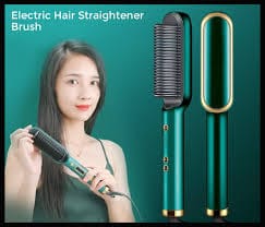 Hqt-909b Electric Professional Hair Straightening Brush (random Color)
