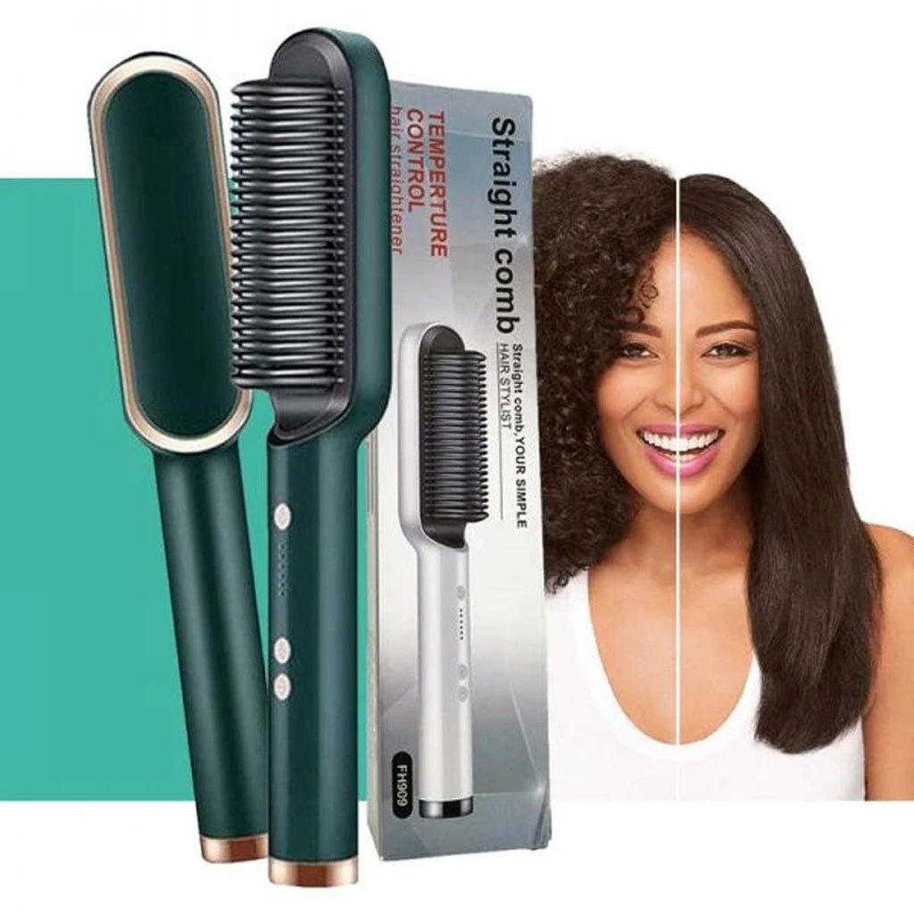 Hqt-909b Electric Professional Hair Straightening Brush (random Color)