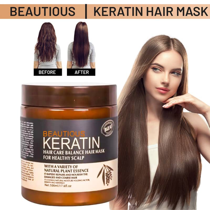 Sealed Packed | Keratin Hair Mask Treatment ,Keratin Hair Care Balance Mask And Treatment For Healthy Scalp 500ml
